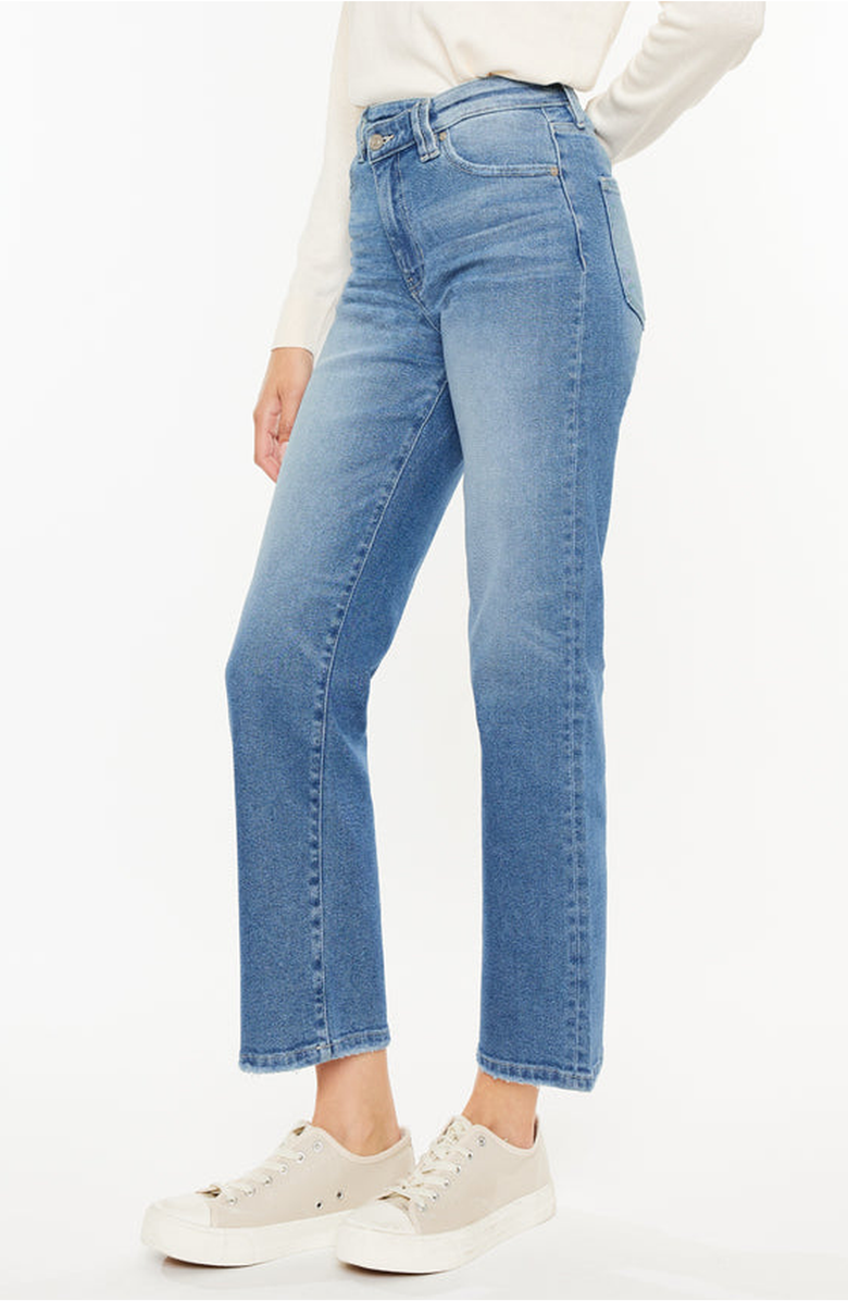 KanCan Bethany High Rise 90's Criss Cross Straight Leg Jeans, Alternate, color,