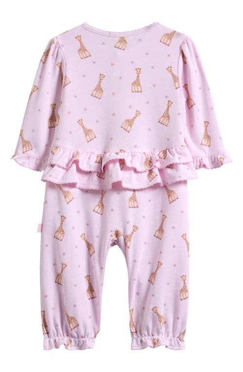 Kissy Kissy Sophie La Giraffe Pima Cotton Romper In Pink