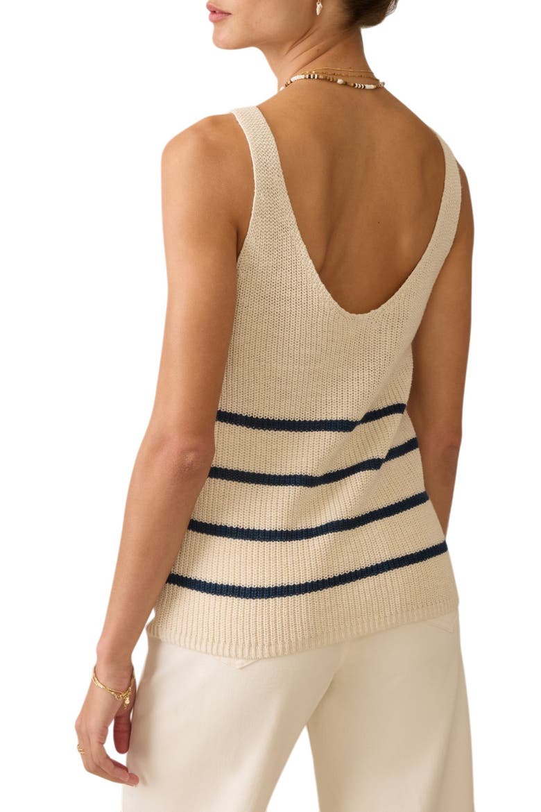 Miramar Linen & Organic Cotton Blend Sweater Tank, Alternate, color, SAND COVE STRIPE