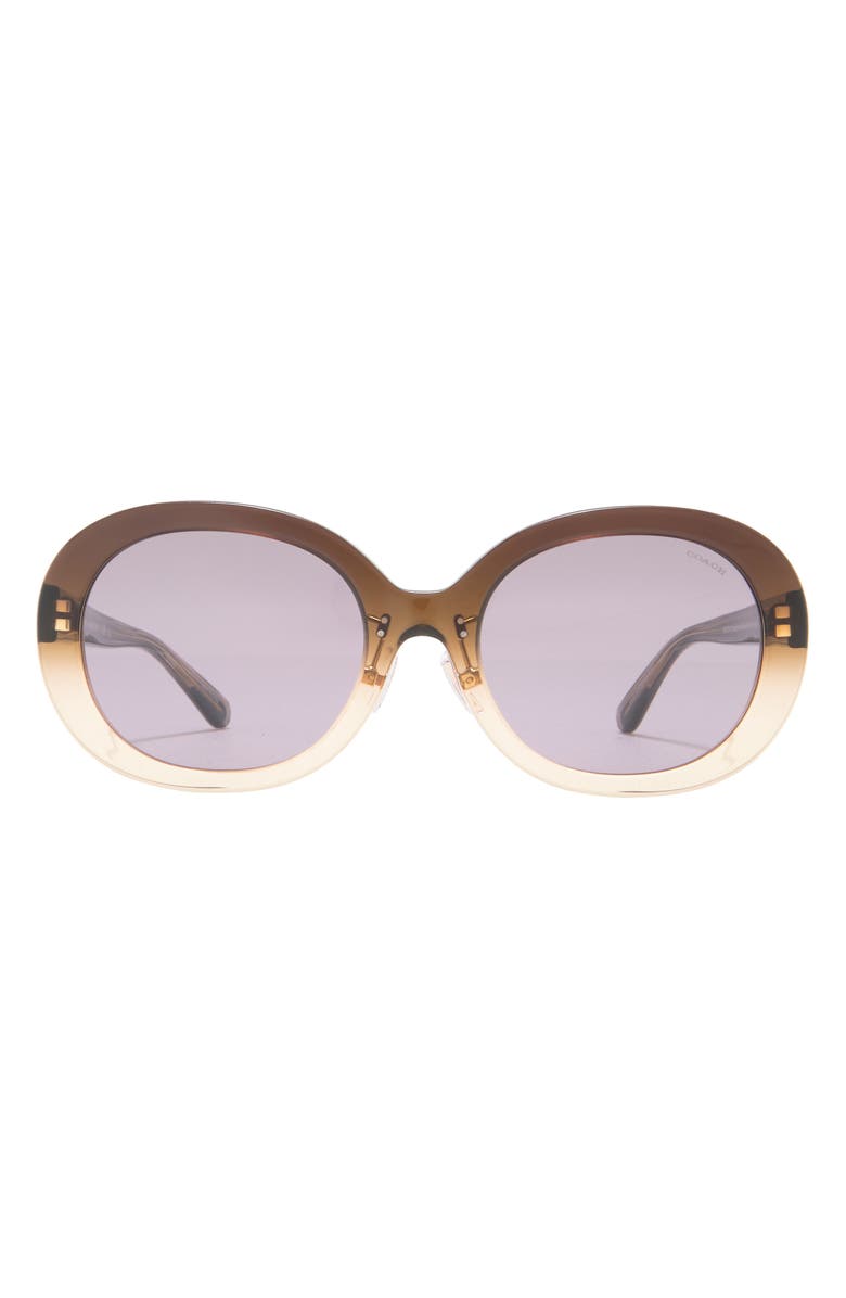 COACH Creative Class 55mm Oval Sunglasses, Main, color,