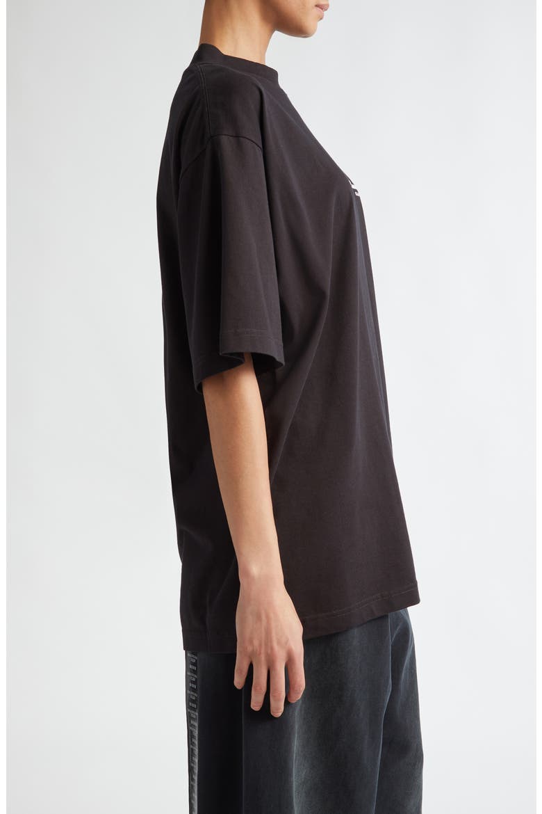 Beverly Hills Medium Fit Embroidered Cotton T-Shirt, Alternate, color, 9034 WASHED BLACK/ WHITE