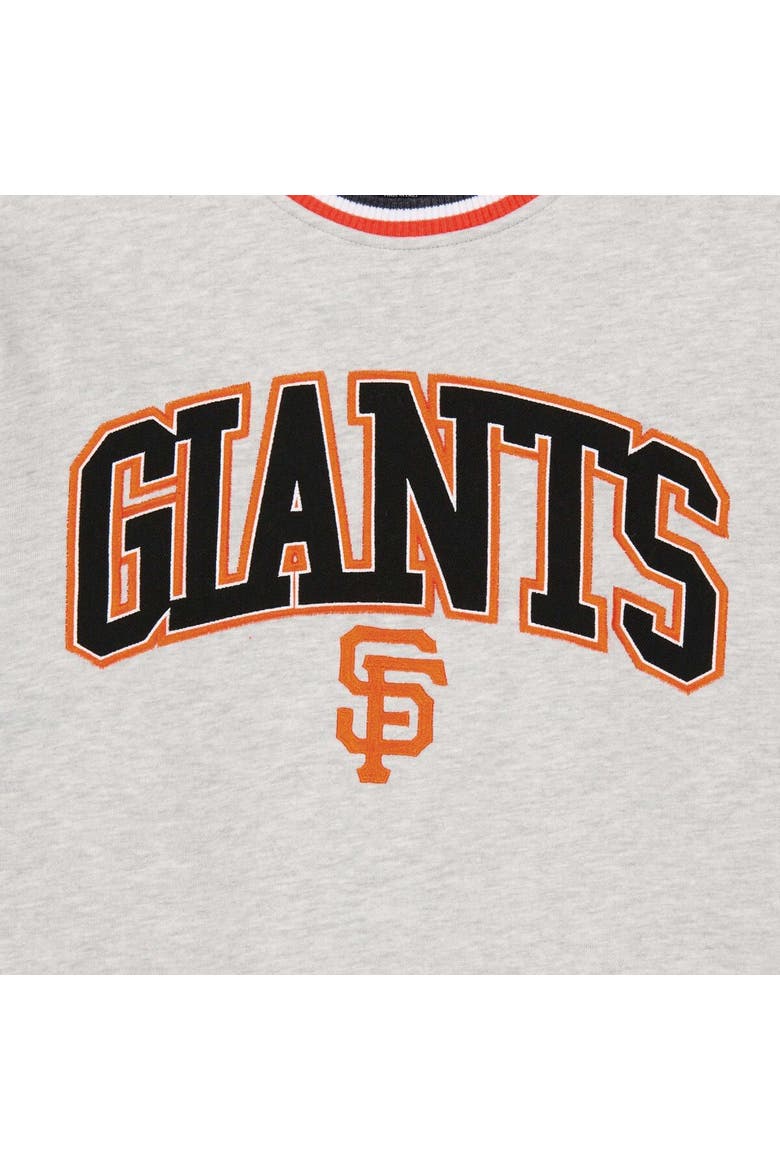 Men's New Era Heather Gray San Francisco Giants Throwback Classic Pullover Sweatshirt, Alternate, color, Heather Gray