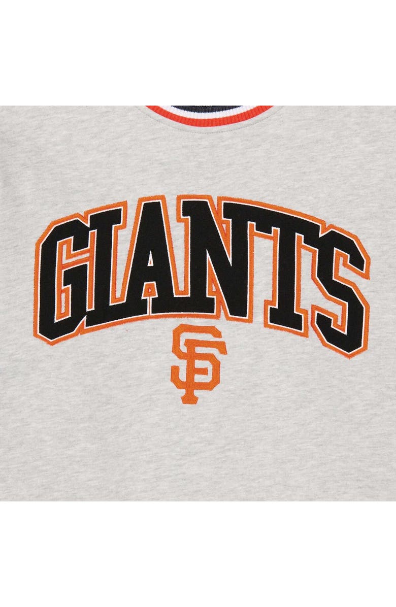 New Era Men's New Era Heather Gray San Francisco Giants Throwback Classic Pullover Sweatshirt, Alternate, color, 