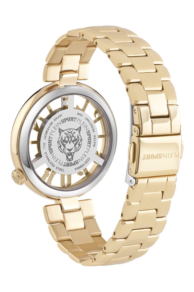 Tiger Luxe Bracelet Watch, 36mm, Alternate, color, GOLD