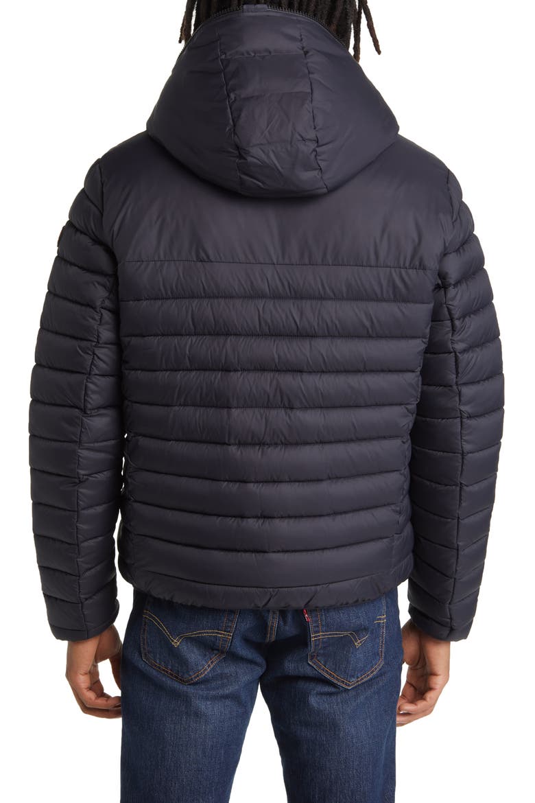 Morus Water Resistant Hooded Puffer Jacket, Alternate, color, BLACK