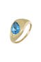  14K Yellow Gold Swiss Blue