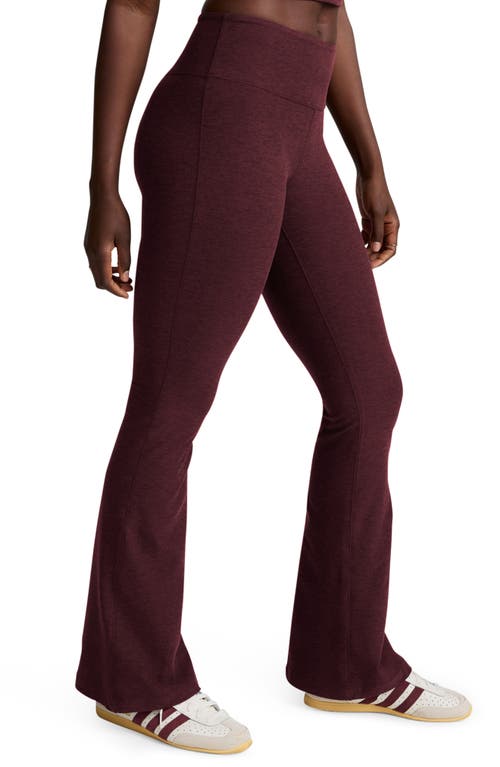 Beyond Yoga Space Dye High Waist Bootcut Leggings In Burgundy