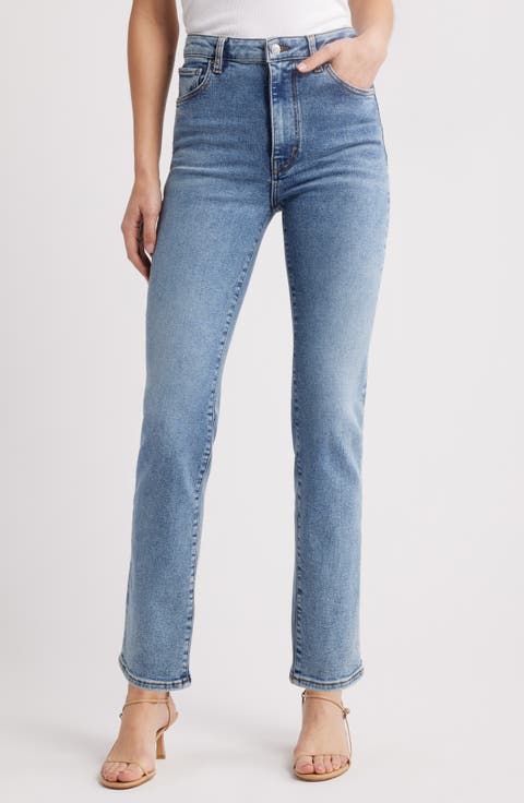 The Pencil High Waist Slim Straight Leg Jeans
