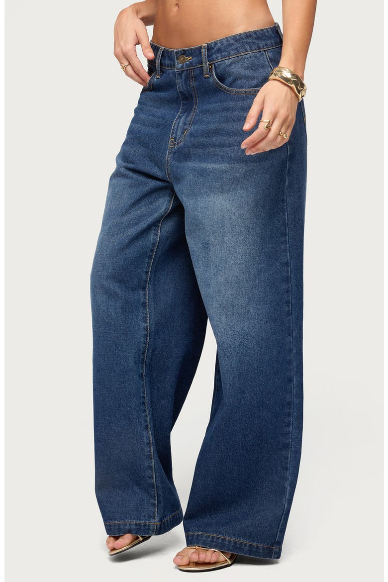 Nichol Low Rise Wide Leg Jeans, Alternate, color, MEDIUM-BLUE-WASHED
