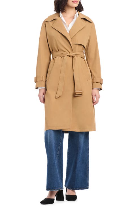 Water Resistant Belted Trench Coat