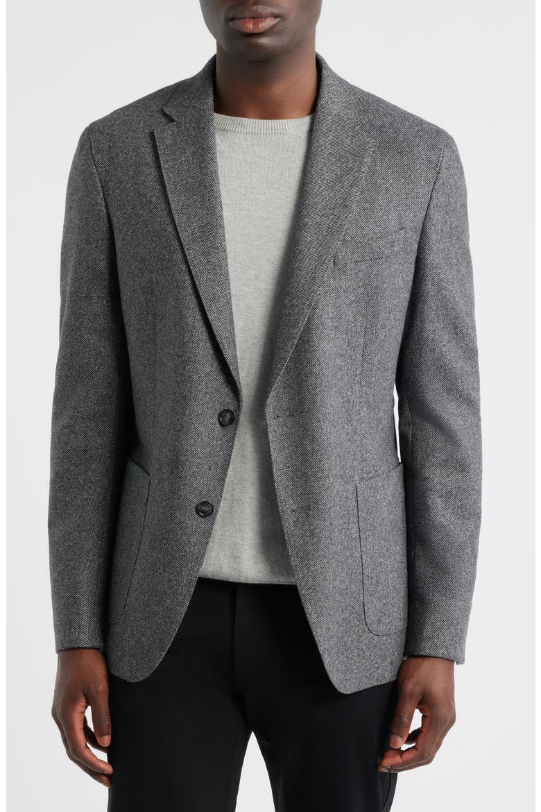 Hutson Slim Fit Wool Blend Bib Jacket, Alternate, color, MEDIUM GREY