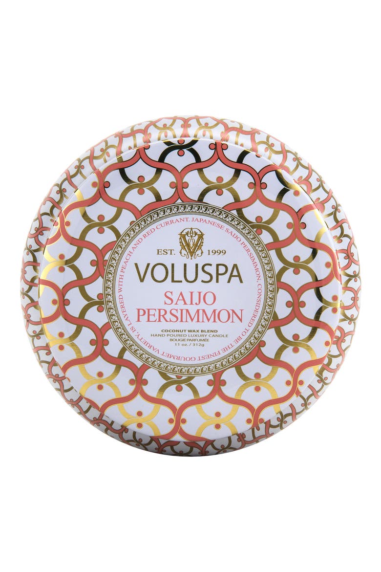 Maison Blanc Saijo Persimmon Maison Metallo 2-Wick Candle, Main, color, NO COLOR