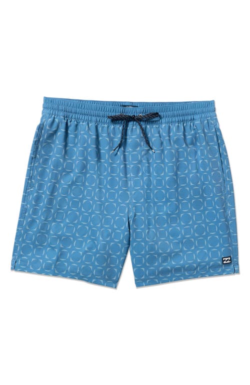 Billabong Lineup Layback Swim Trunks In Blue
