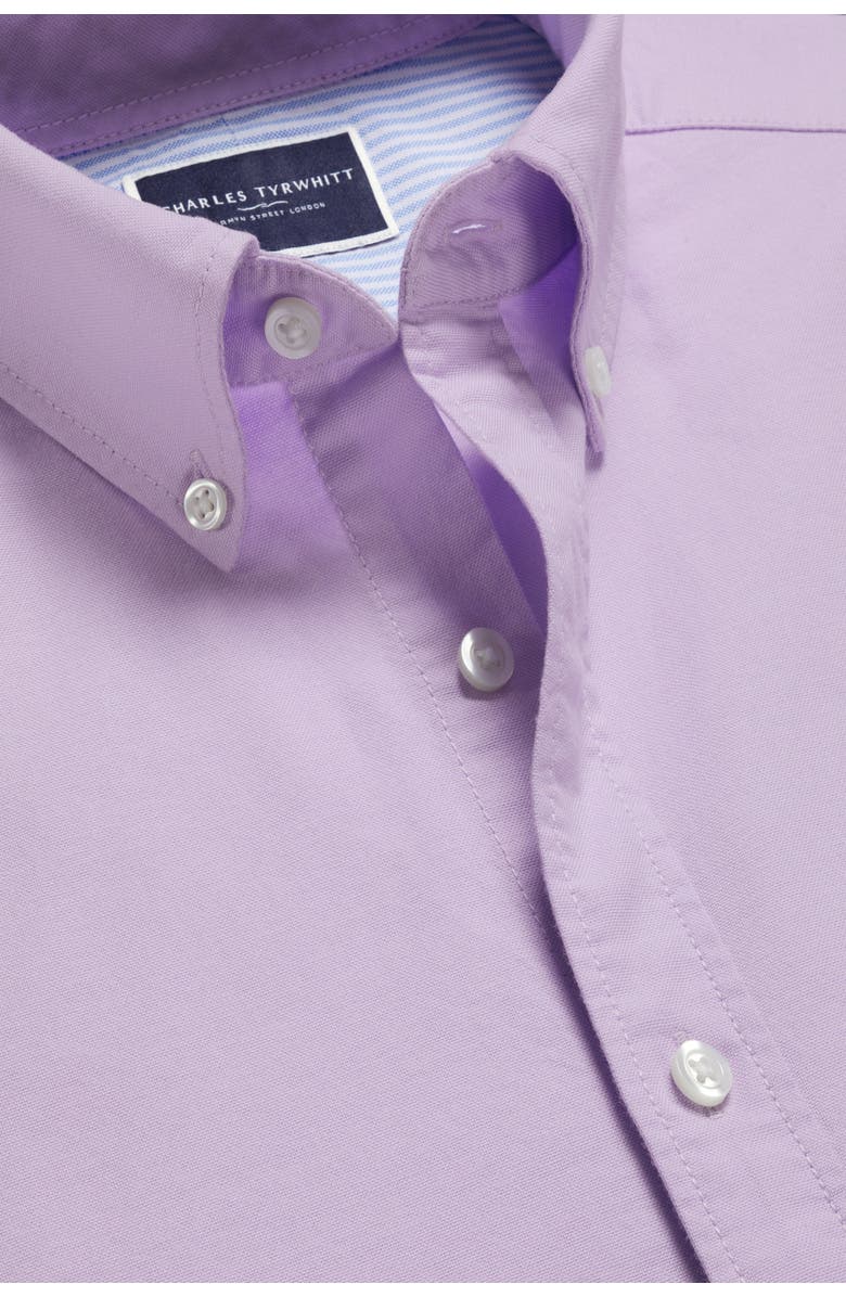 Charles Tyrwhitt Slim Fit Button-Down Washed Oxford Shirt, Alternate, color, Lilac Purple