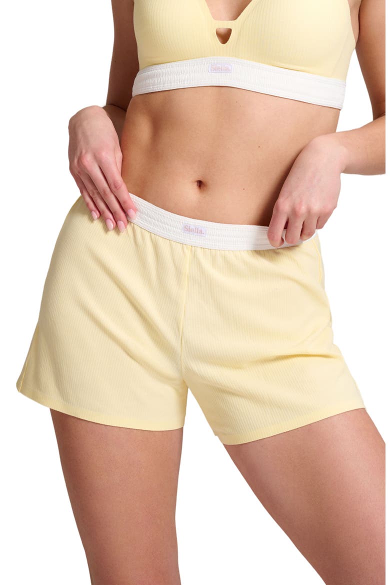 Organic Cotton Rib Boxer Short, Main, color, Lemonade