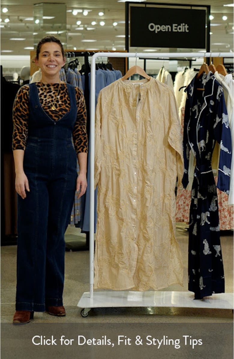 Overdyed Embroidered Cotton Nightgown, sales video thumbnail