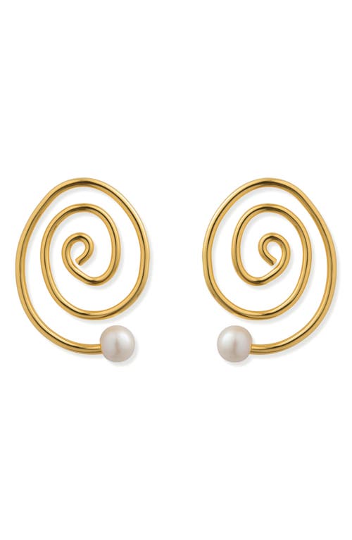 Eliou Espiral 18kt-gold Plated Drop Earrings In Gold Plated