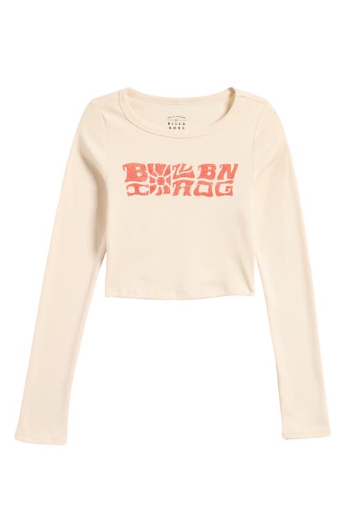 BILLABONG BILLABONG BLOCKY BANNER LONG SLEEVE GRAPHIC CROP T-SHIRT 