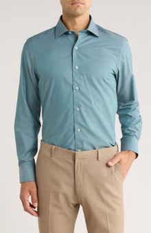 David Donahue Dobby Cotton Sport Shirt