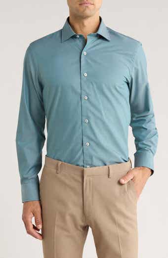 David Donahue Dobby Cotton Sport Shirt
