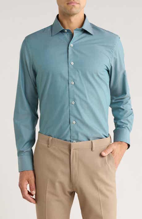 David Donahue Dobby Cotton Sport Shirt