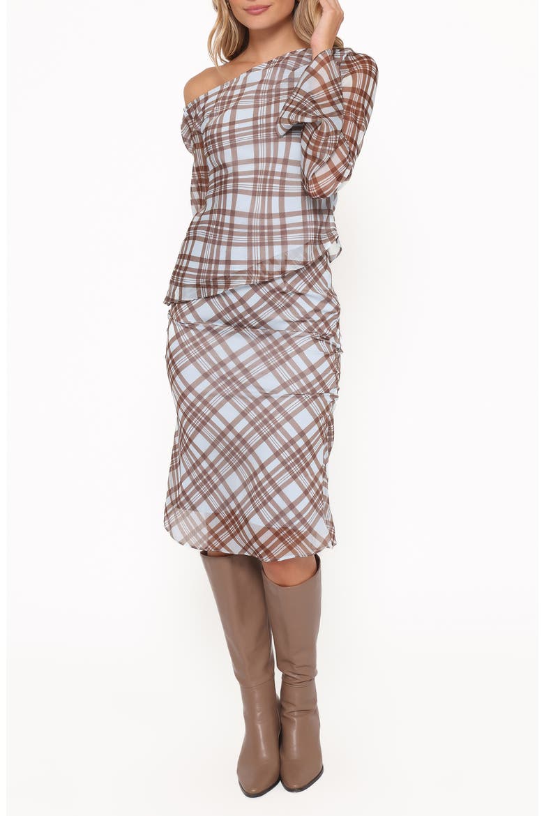Caitriona Plaid Cowl Neck Top, Alternate, color, BLUE PLAID