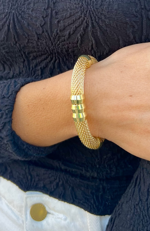 Holst + Lee Holst+lee Classic Mesh Bracelet In Gold
