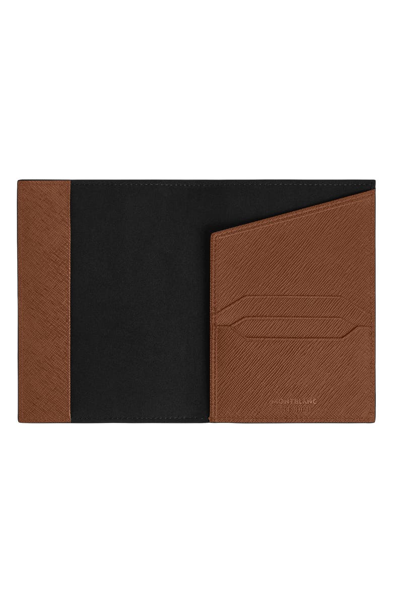 Montblanc Sartorial Leather Passport Case, Alternate, color, Fauve