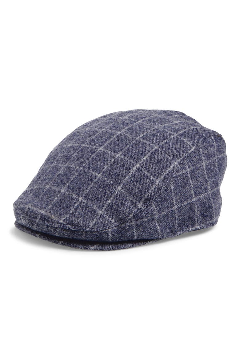 Plaid Driver Cap, Main, color, BLUE PLAID