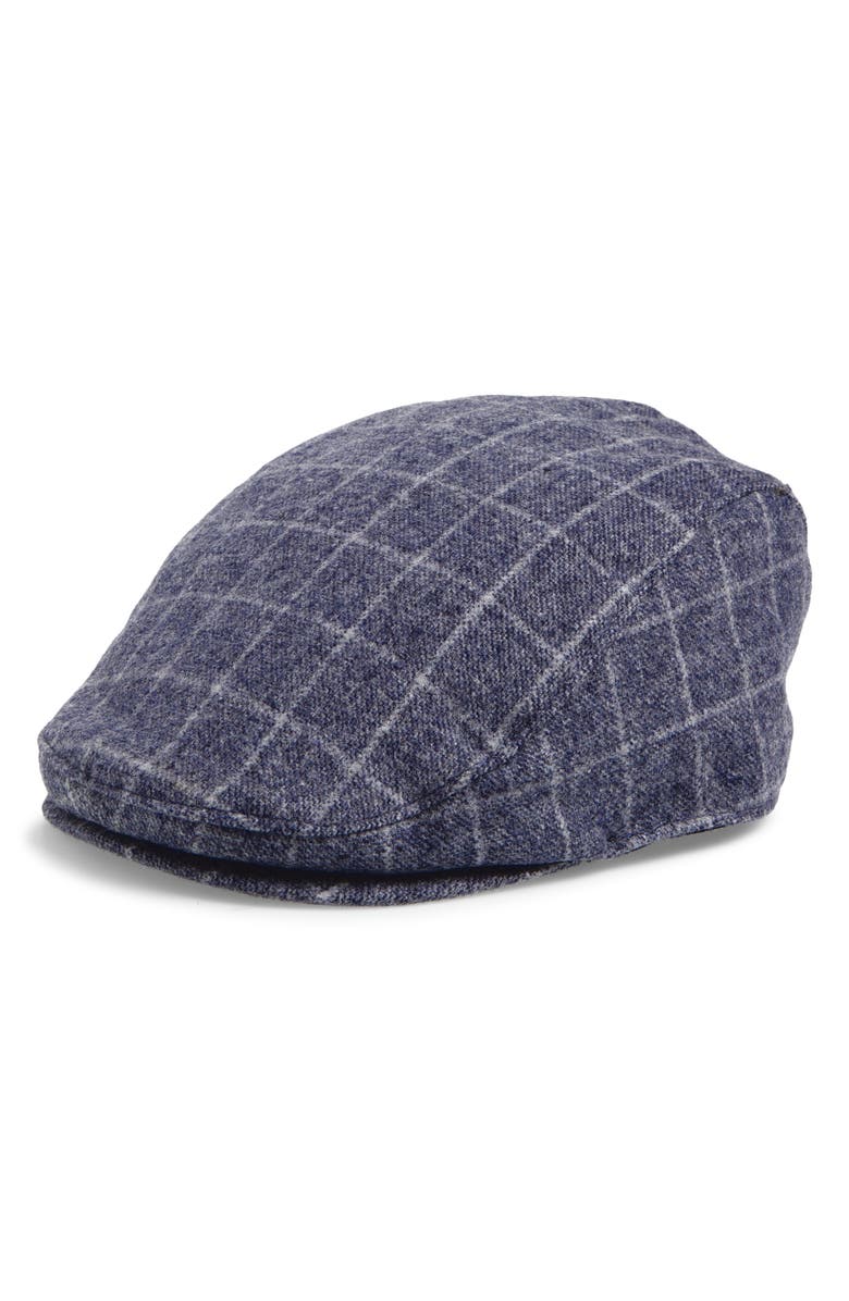 NORDSTROM RACK Plaid Driver Cap, Main, color, Blue Plaid