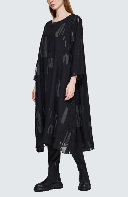 Luukaa Avalora Organza Double Layer Dress In Black