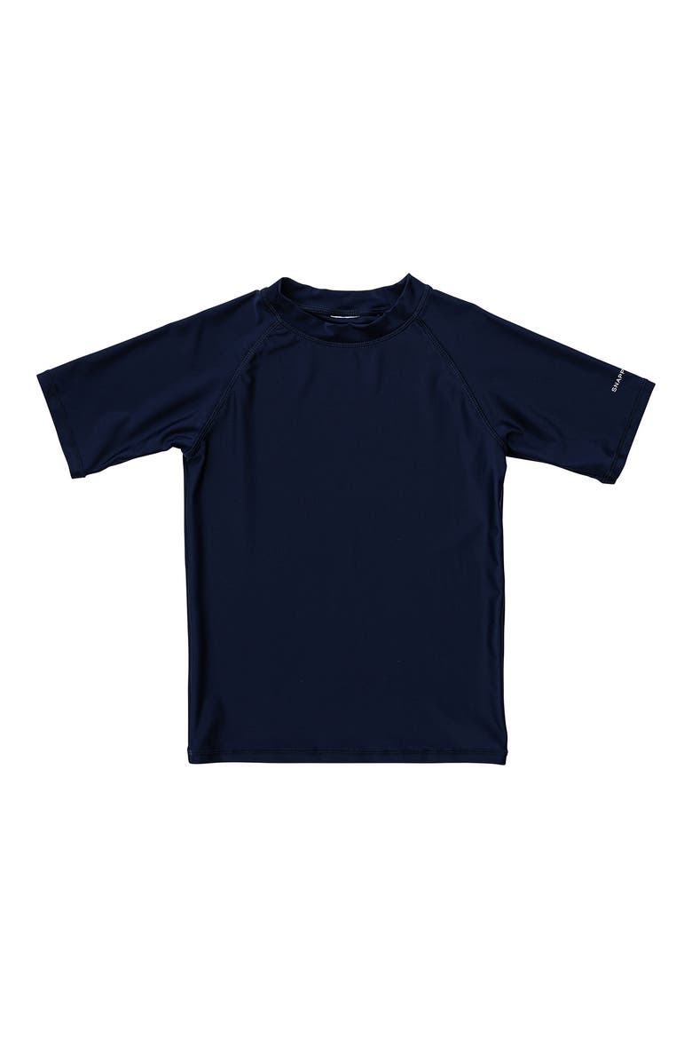 Kids' Short Sleeve Rashguard, Main, color, NAVY