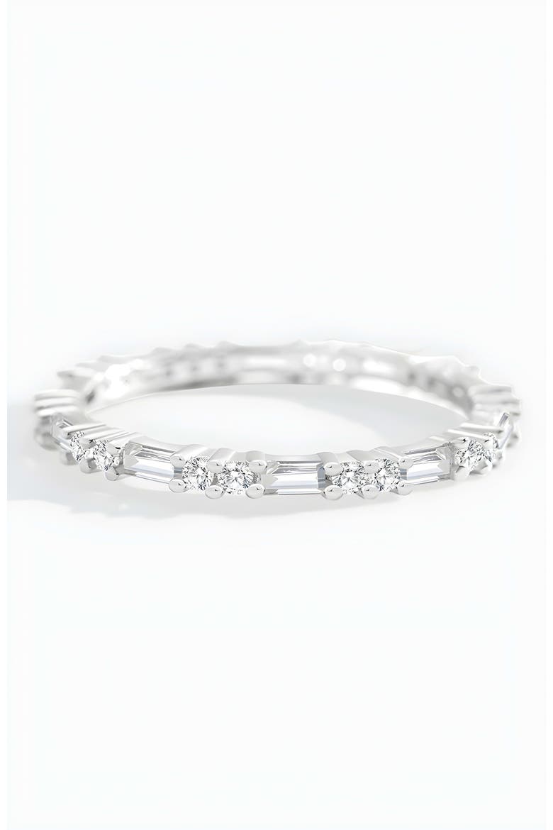 Baguette Gemstone Stacking Ring, Alternate, color, Silver