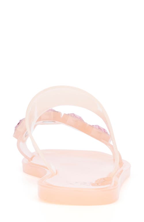 Shop New York And Company Chantalle Jeweled Slide Sandal In Blush