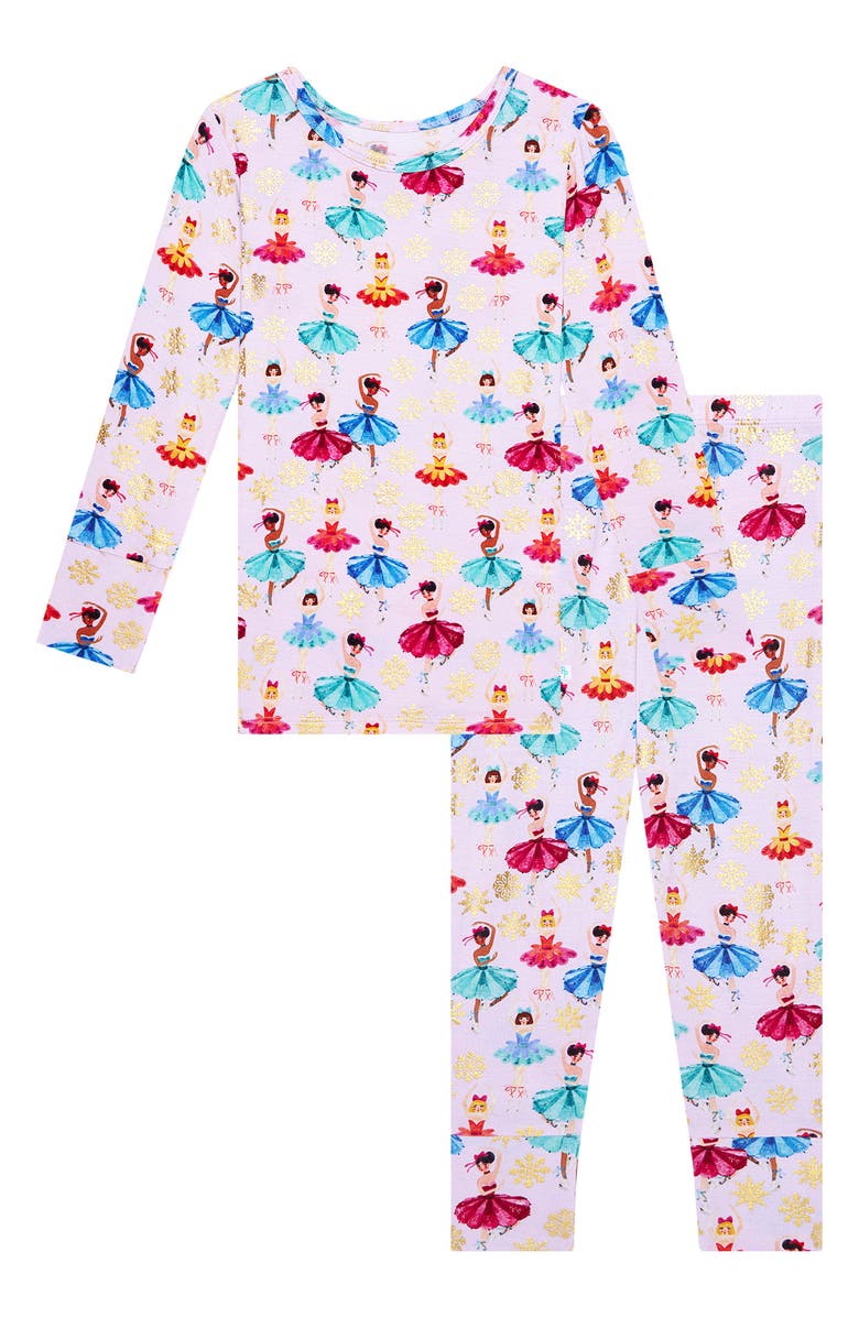 Posh Peanut Adalyn Winter Skaters Fitted Two-Piece Pajamas, Main, color, 