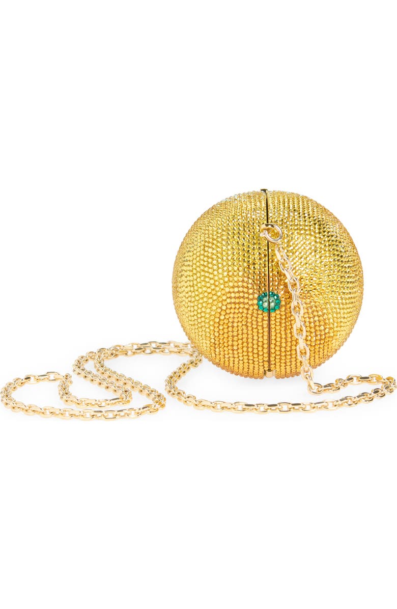 JUDITH LEIBER COUTURE Citron Crystal Embellished Wristlet, Alternate, color,