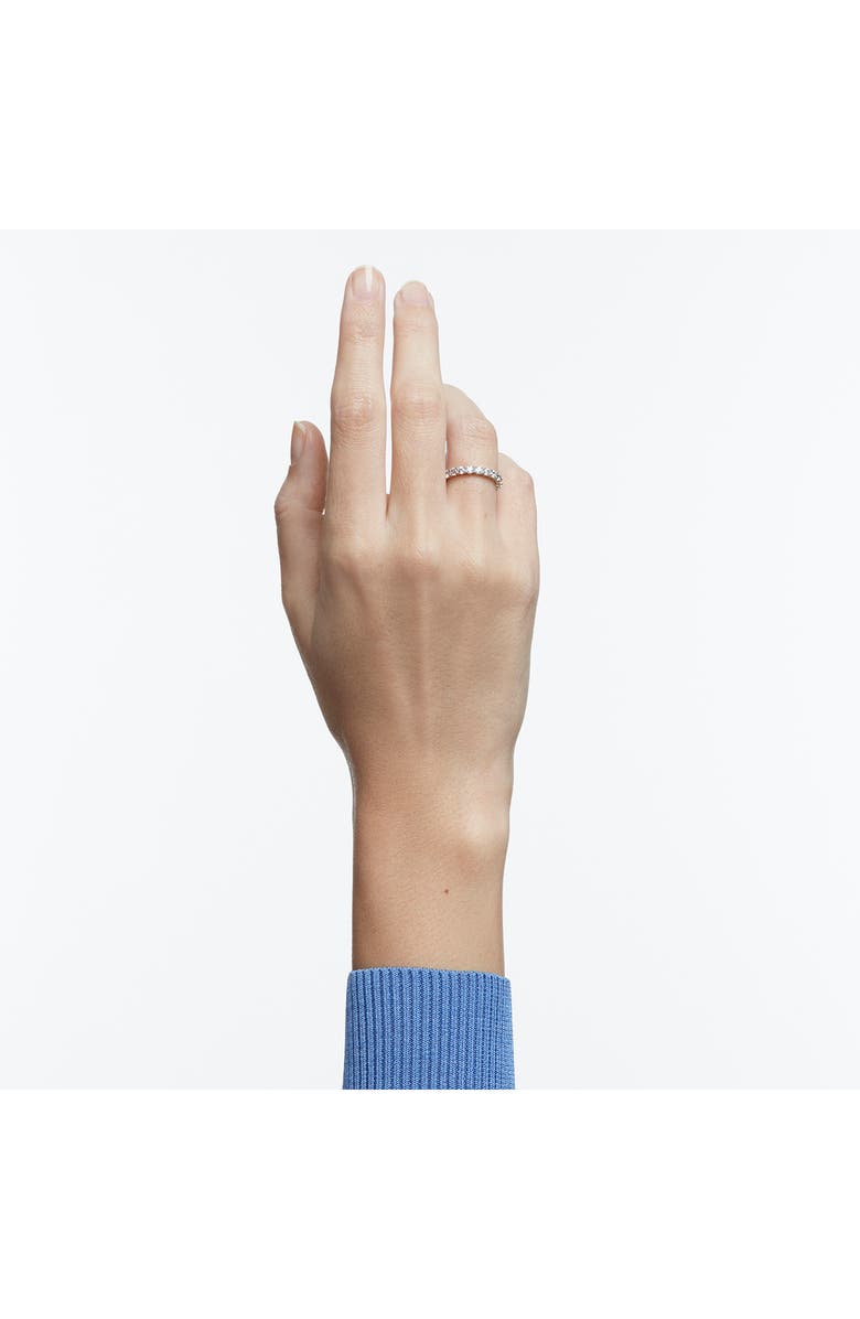 Swarovski Matrix Crystal Eternity Ring, Alternate, color, White/ Silver