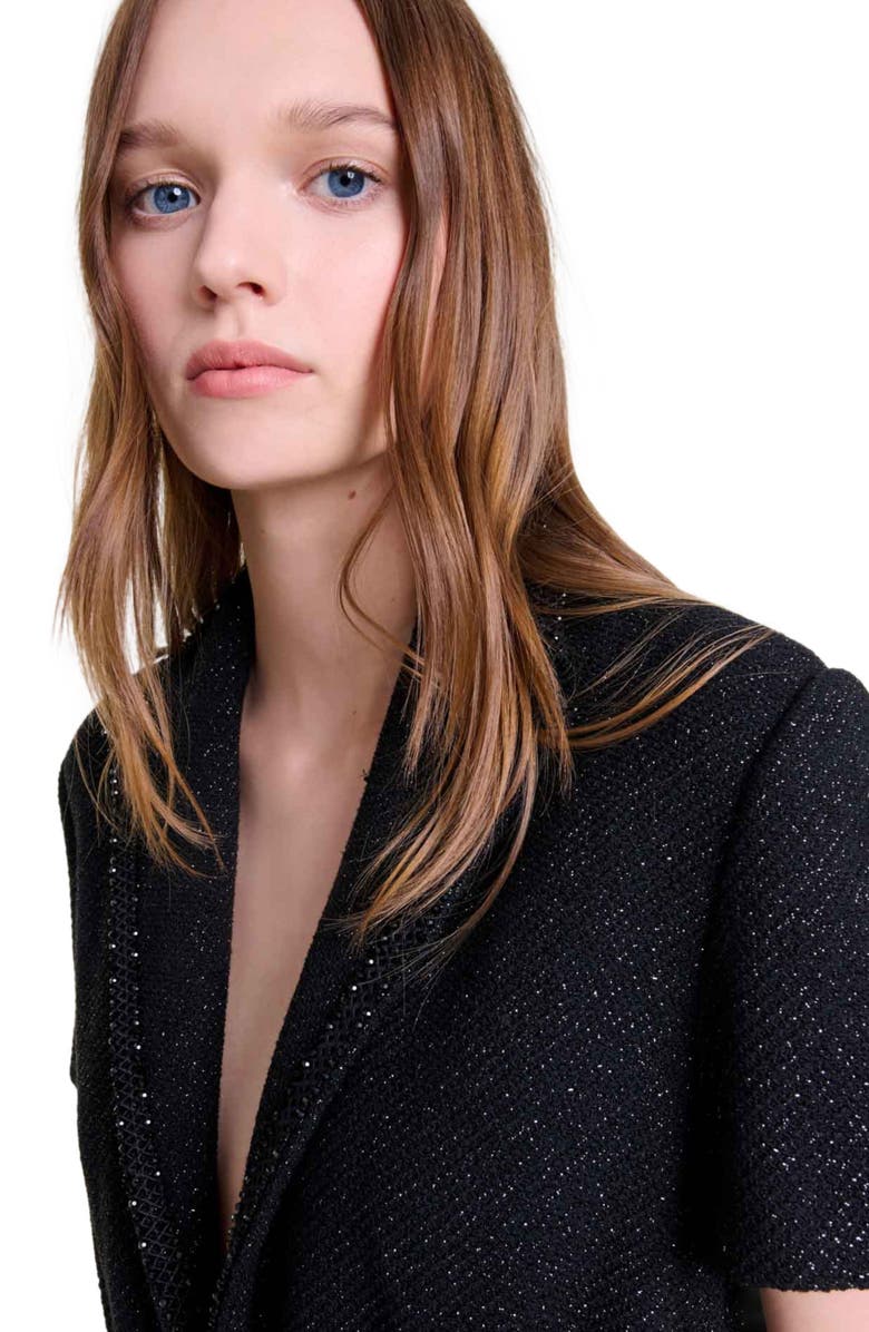 maje Tweed trouser suit, Alternate, color, 