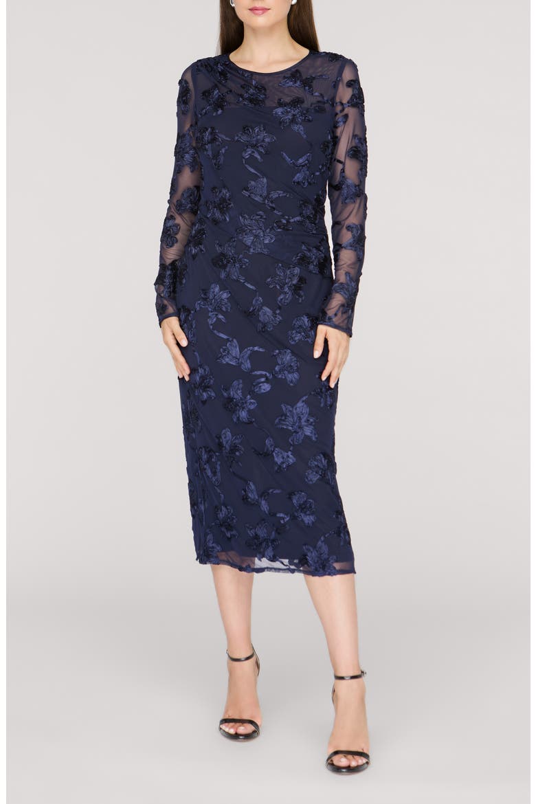 Kori Long Sleeve Cocktail Dress, Main, color, DEEP NAVY