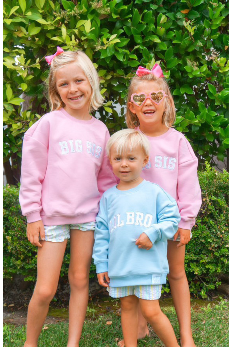 Big Sis Sweatshirt, Alternate, color, Pink/White