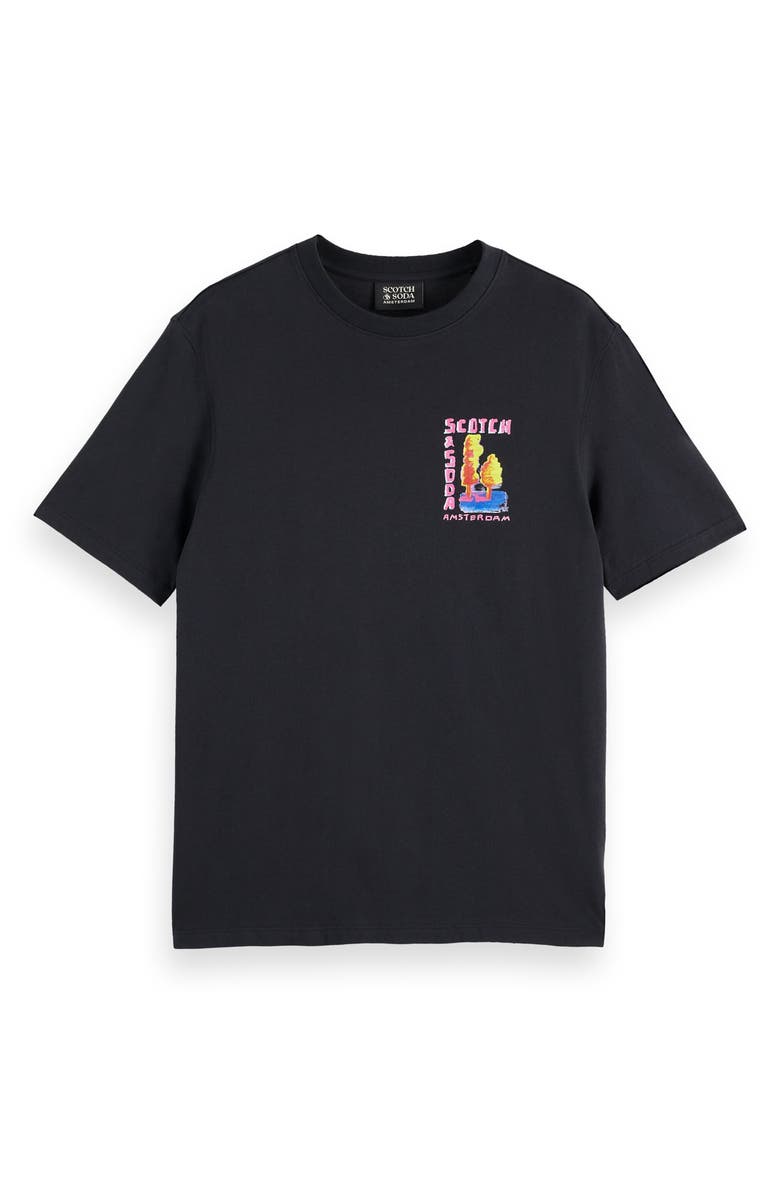 Scotch & Soda Artwork Graphic T-Shirt, Main, color, Meteorite