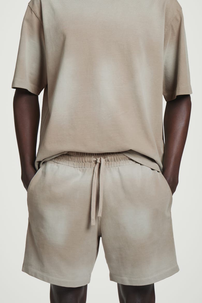 Washed-Jersey Drawstring Shorts, Alternate, color, MOLE