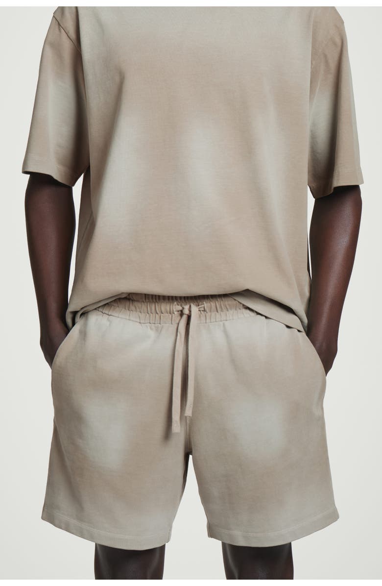 COS Washed-Jersey Drawstring Shorts, Alternate, color, Mole