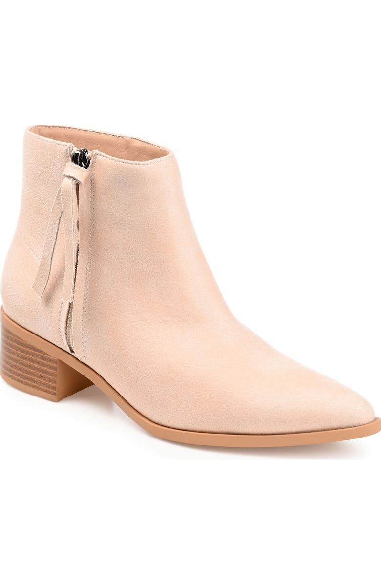 Journee Collection Comfort Foam Sadiya Bootie, Main, color, Off White