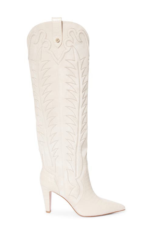 Christian Louboutin Santia Pointed Toe Western Boot In White