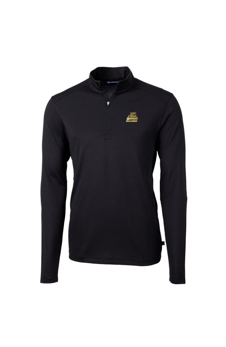 Cutter & Buck Men's Cutter & Buck Black Bryant Bulldogs Big & Tall Virtue Eco Pique Recycled Quarter-Zip Pullover Top, Alternate, color,