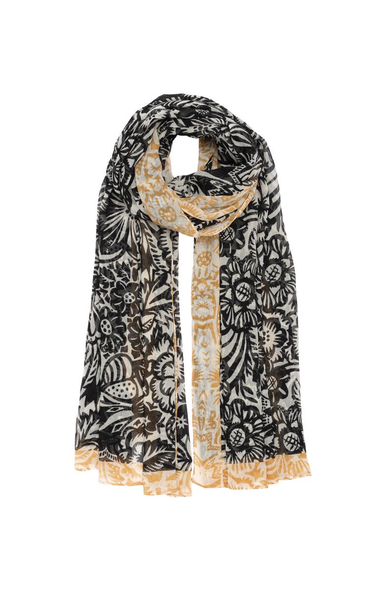 Echo Bay Floral Sarong, Alternate, color, Black