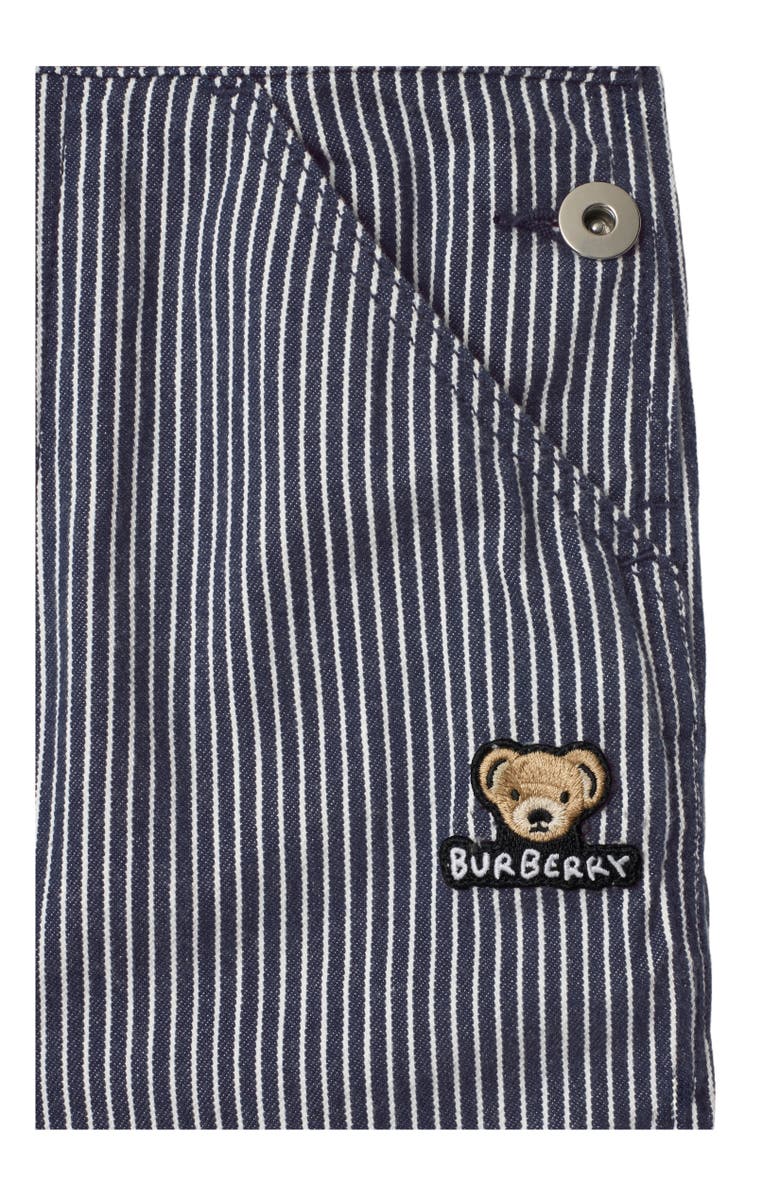 Burberry Striped Denim Dungarees, Alternate, color, Dark Navy