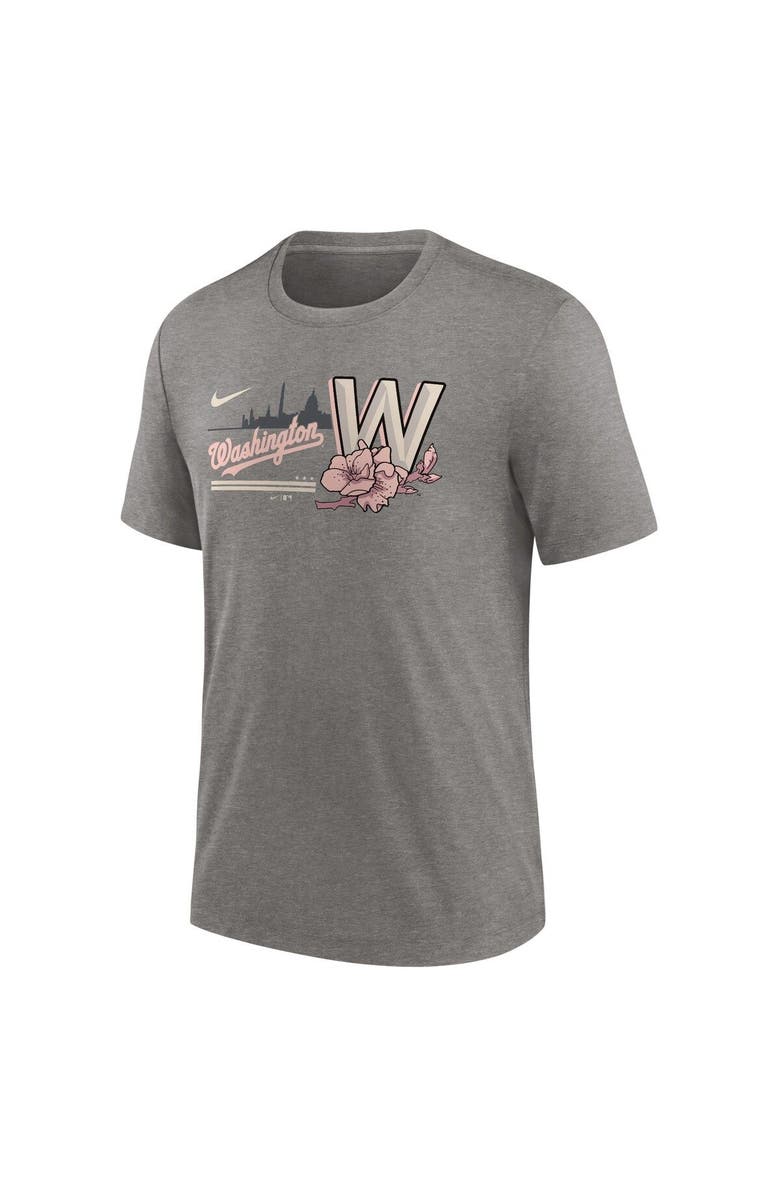 Nike Men's Nike Heather Charcoal Washington Nationals City Connect Tri-Blend T-Shirt, Alternate, color,