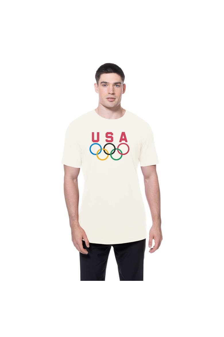 Men's New Era  Cream Team USA 5 Rings Chrome T-Shirt, Alternate, color, Cream